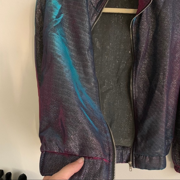 Iridescent zip up track jacket - Picture 3 of 3
